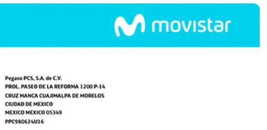Factura Movistar: datos fiscales de la empresa