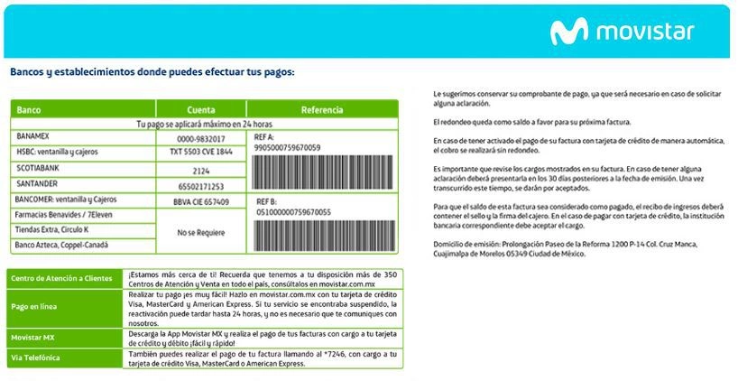 Factura Movistar: donde pagar