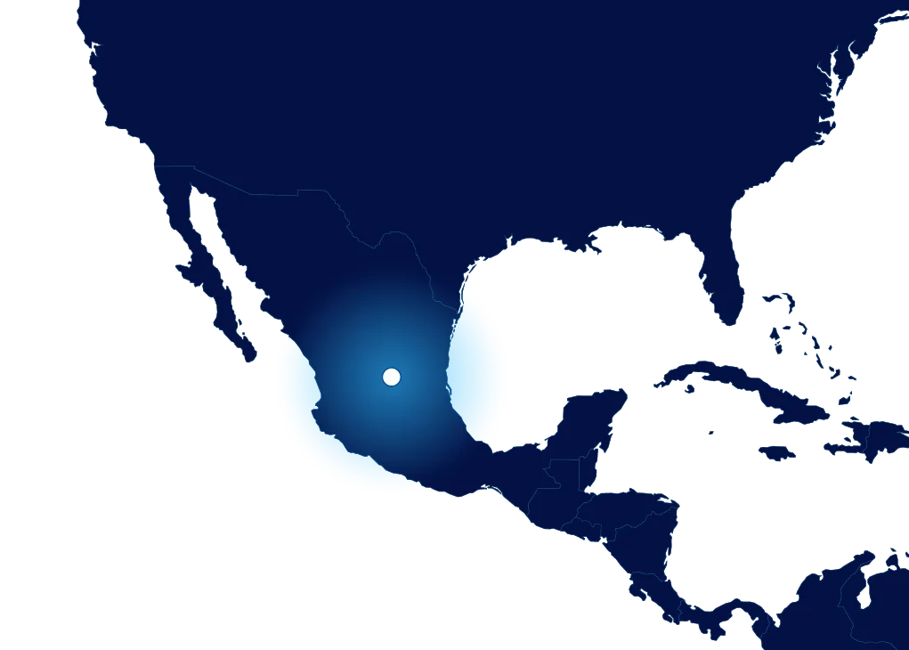 Mapa de México, donde Selectra llegó en 2019